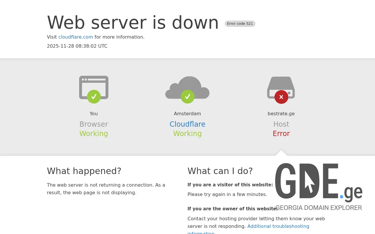 Screenshot of the site bestrate.ge at 2025-11-28