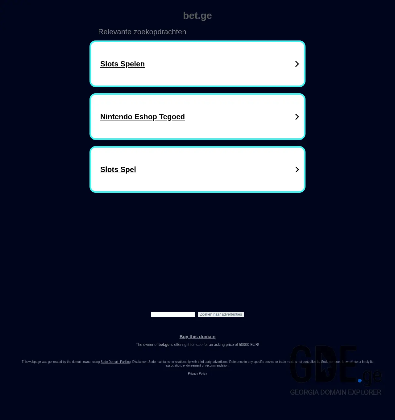 Screenshot of the site bet.ge at 2025-11-30