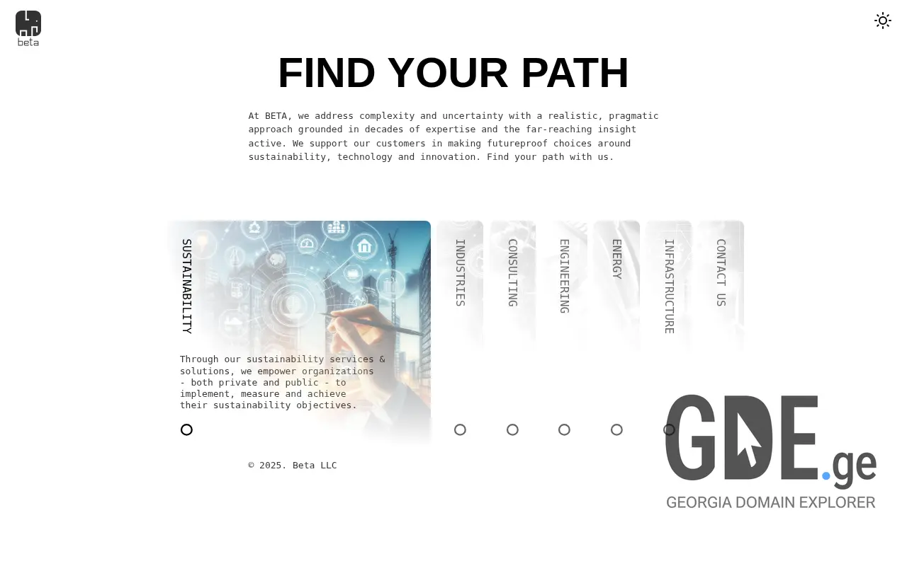 Screenshot of the site beta.ge at 2025-11-28