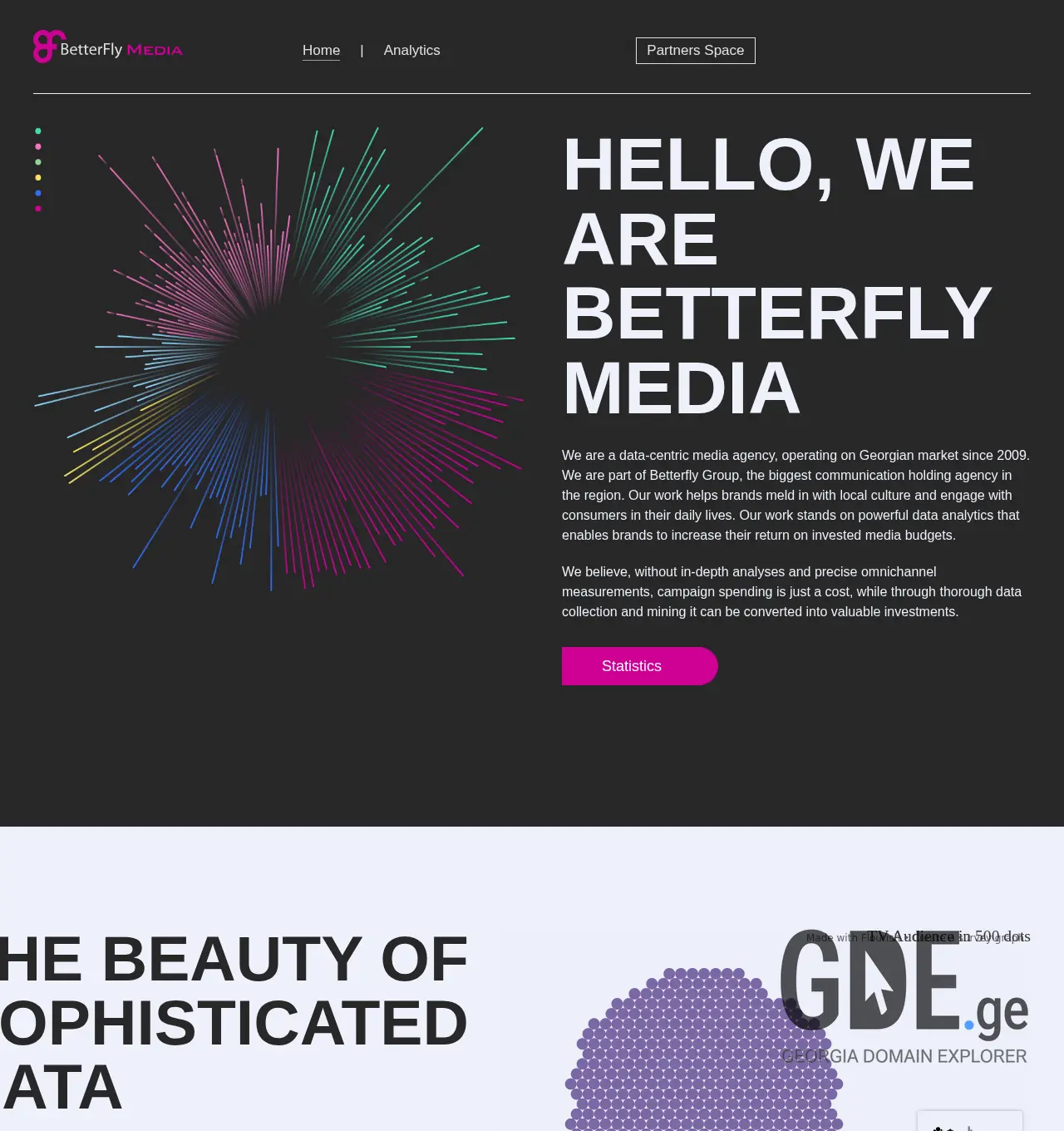 Screenshot of the site betterflymedia.ge at 2025-11-29