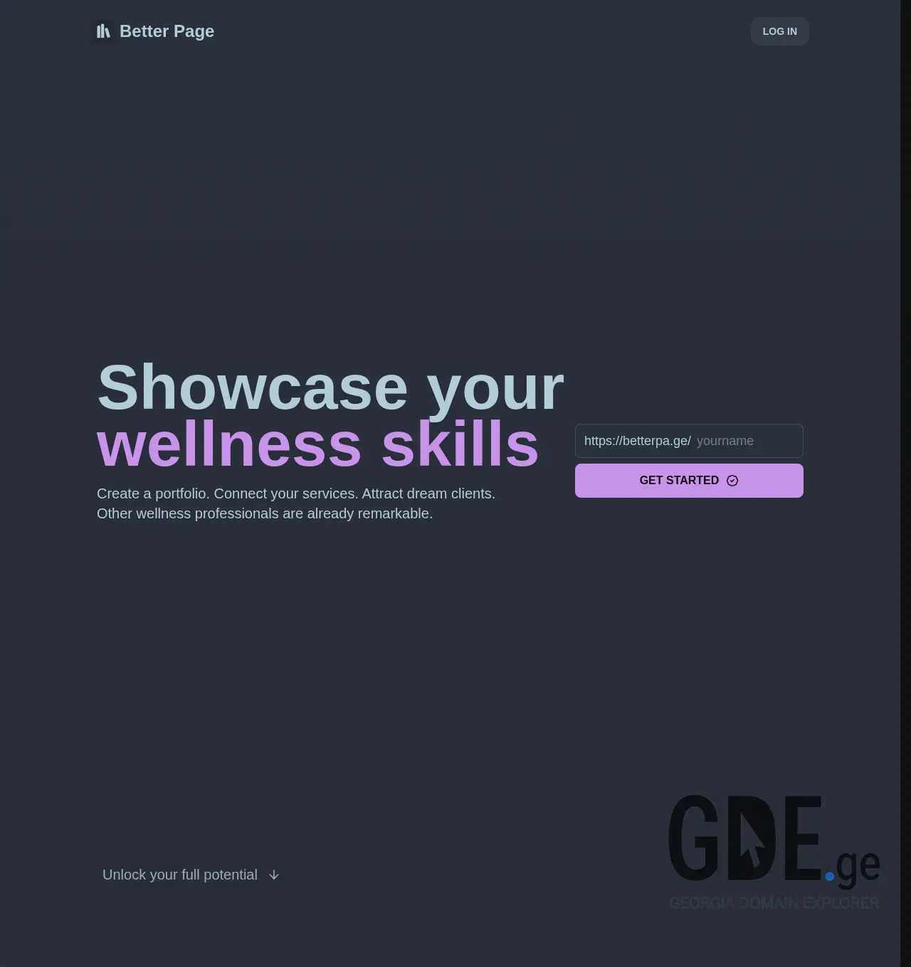 Screenshot of the site betterpa.ge at 2025-12-06