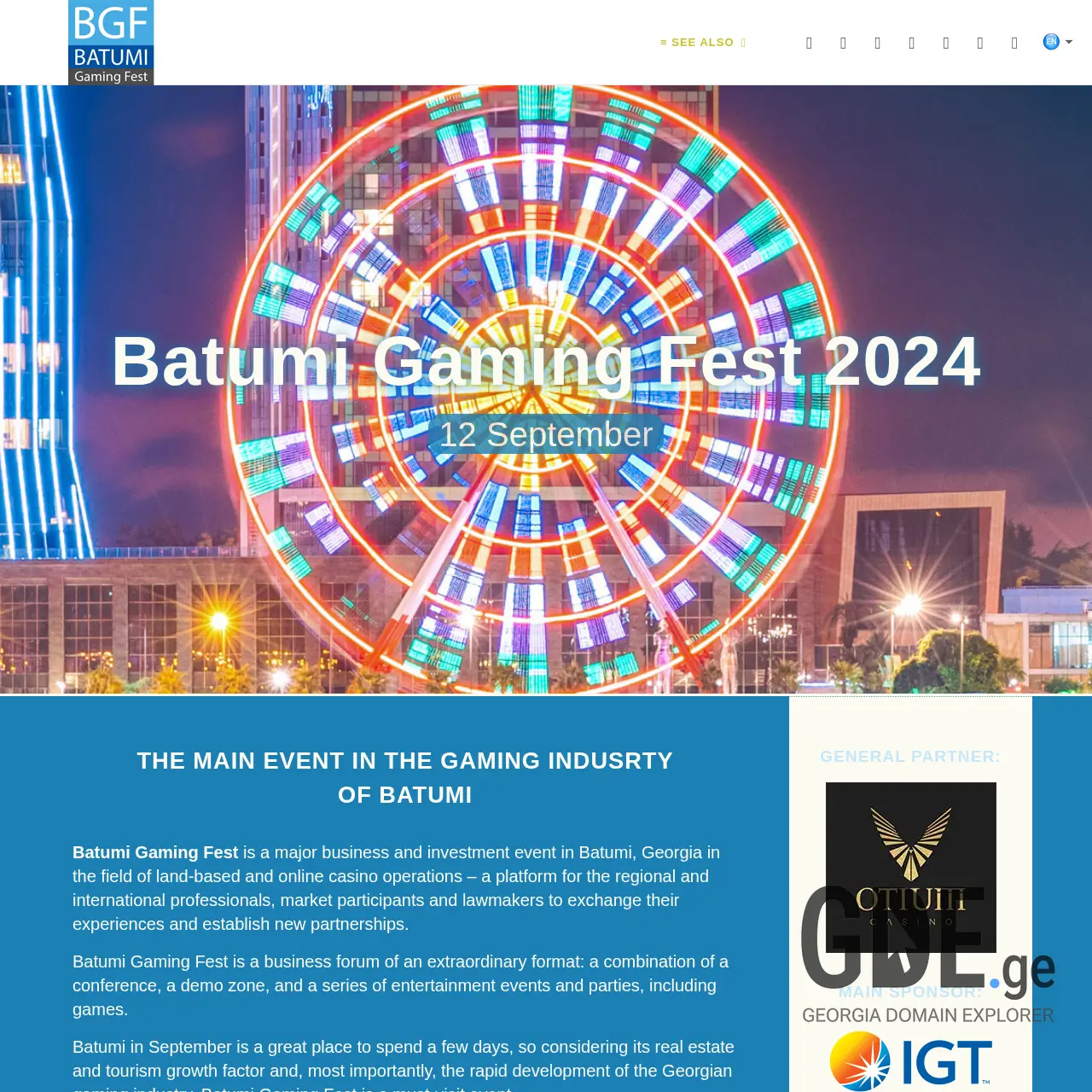 Screenshot of the site bgf.ge at 2025-12-08