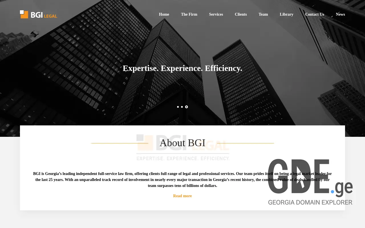 Screenshot of the site bgi.ge at 2025-11-28