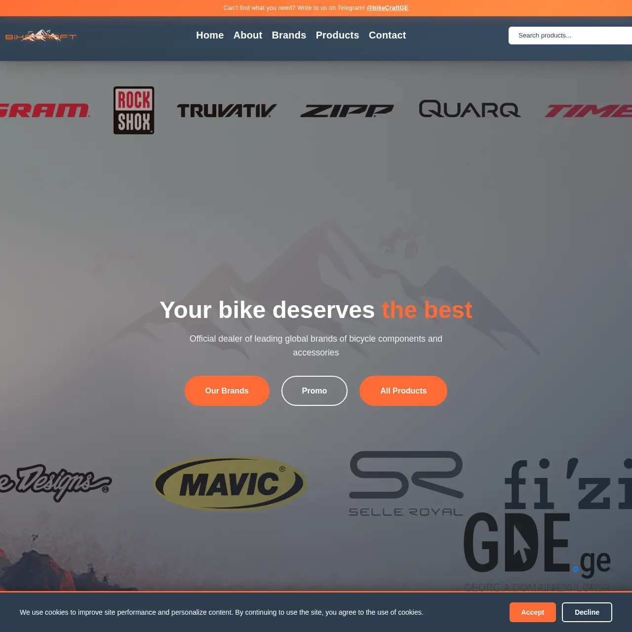 Screenshot of the site bikecraft.ge at 2025-12-12