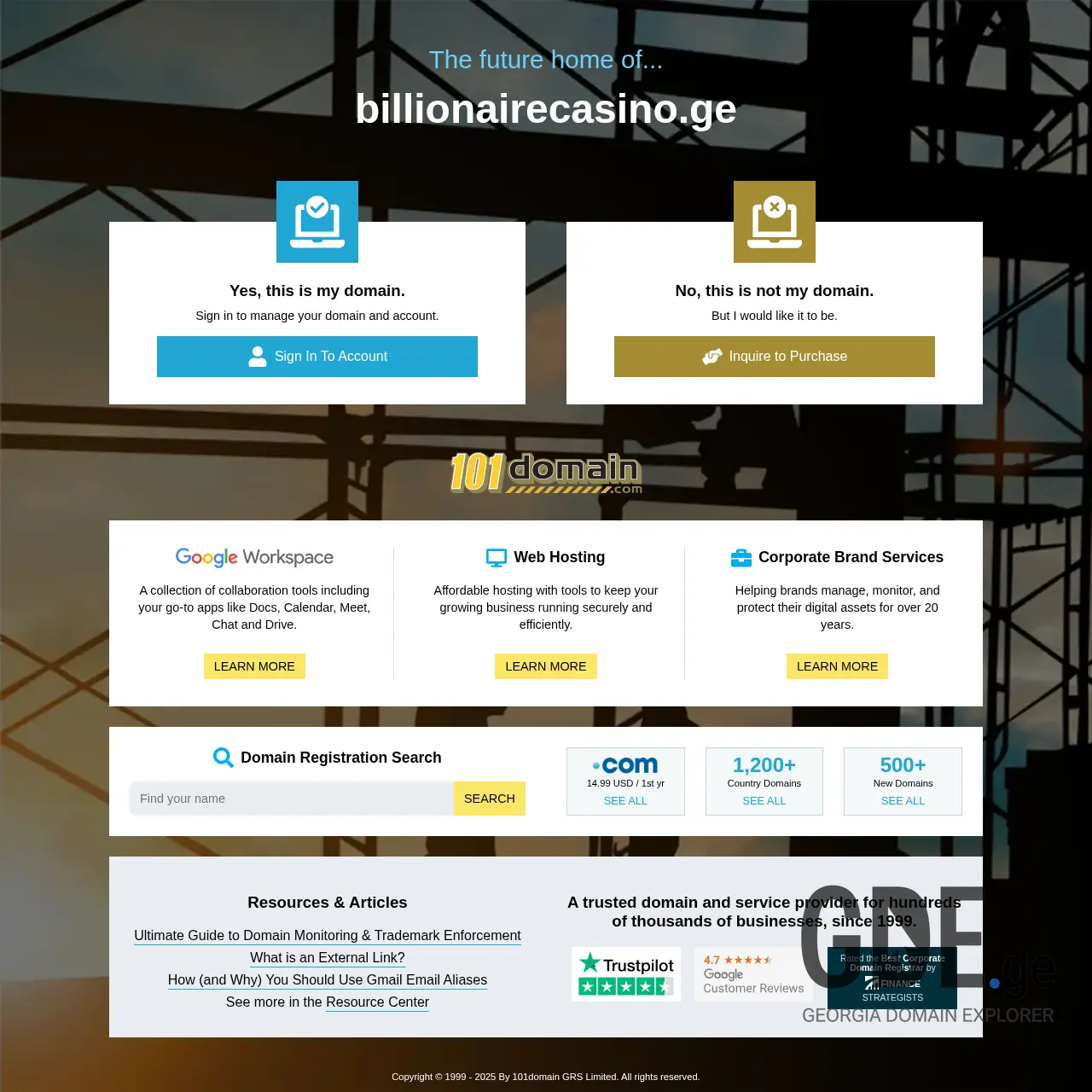Screenshot of the site billionairecasino.ge at 2025-12-08