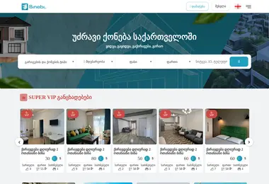 Скриншот binebi.ge