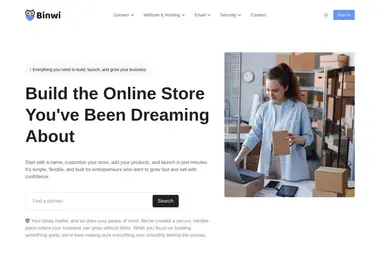 Screenshot of binwi.com