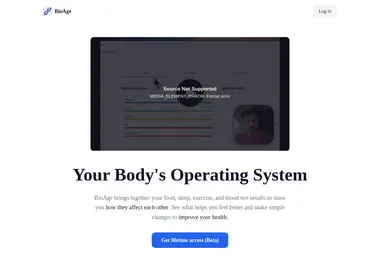 Screenshot of bioa.ge