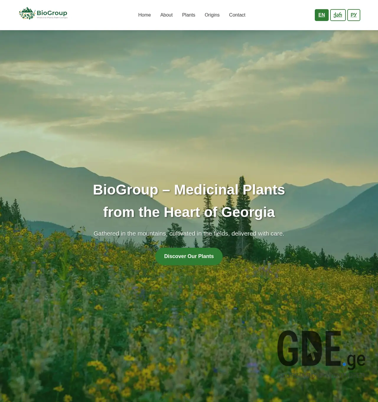 Screenshot of the site biogroup.ge at 2025-11-30