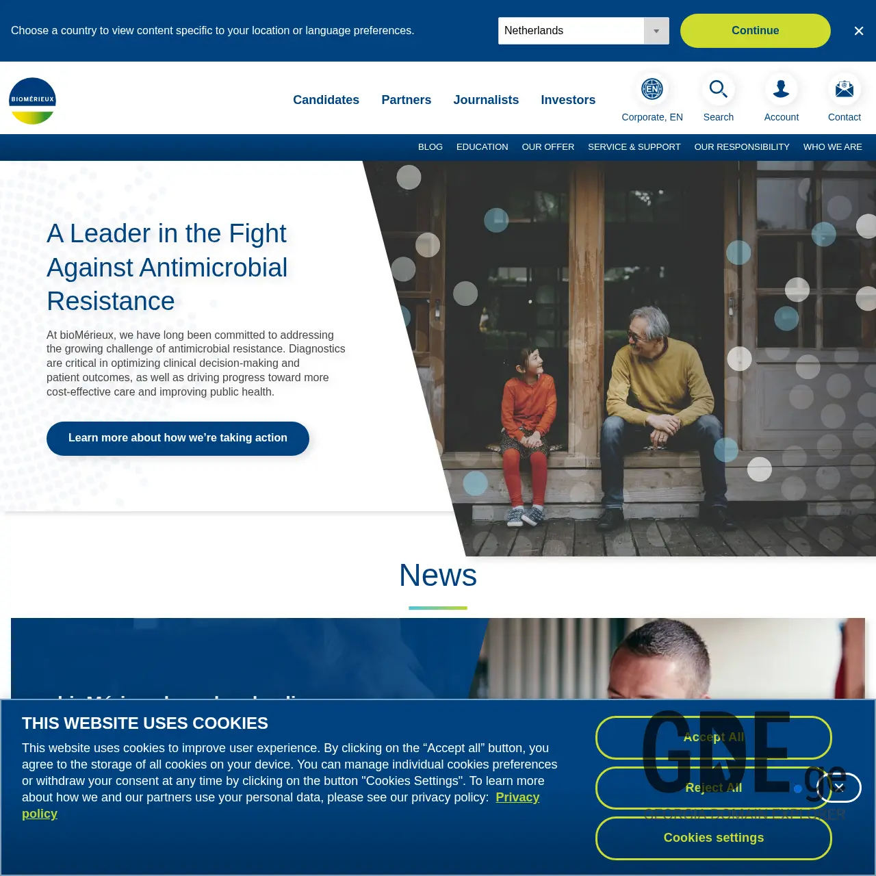 Screenshot of the site biomerieux.ge at 2025-12-08