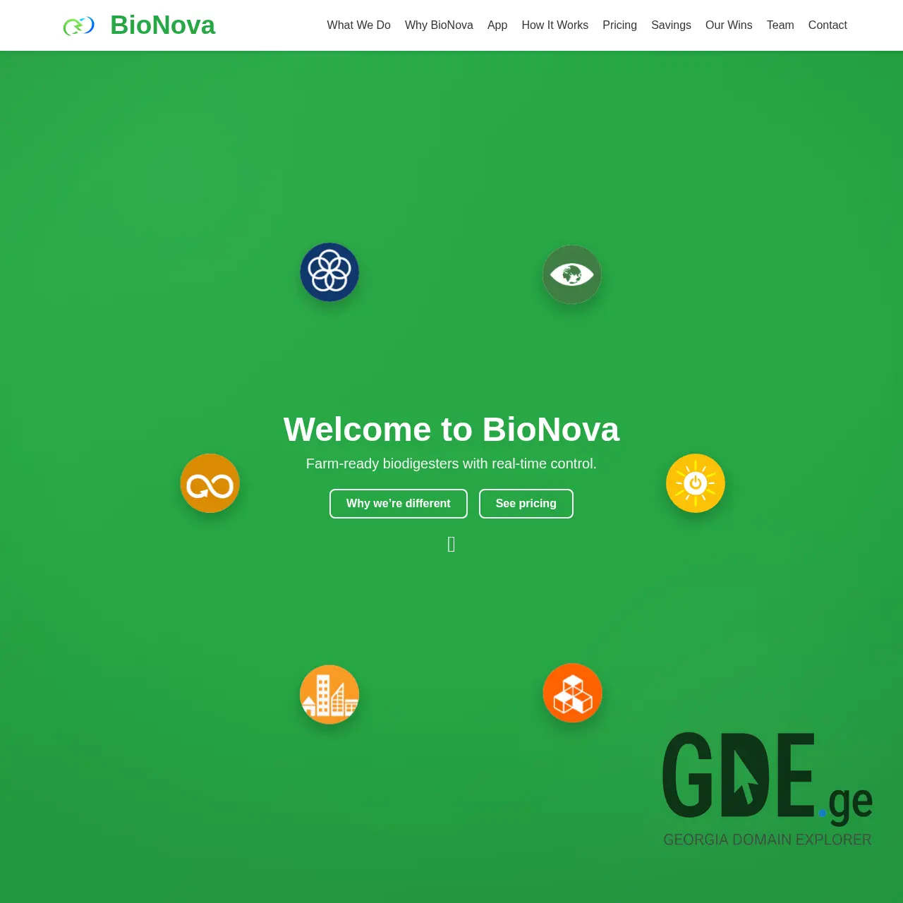Screenshot of the site bionova.ge at 2025-12-08