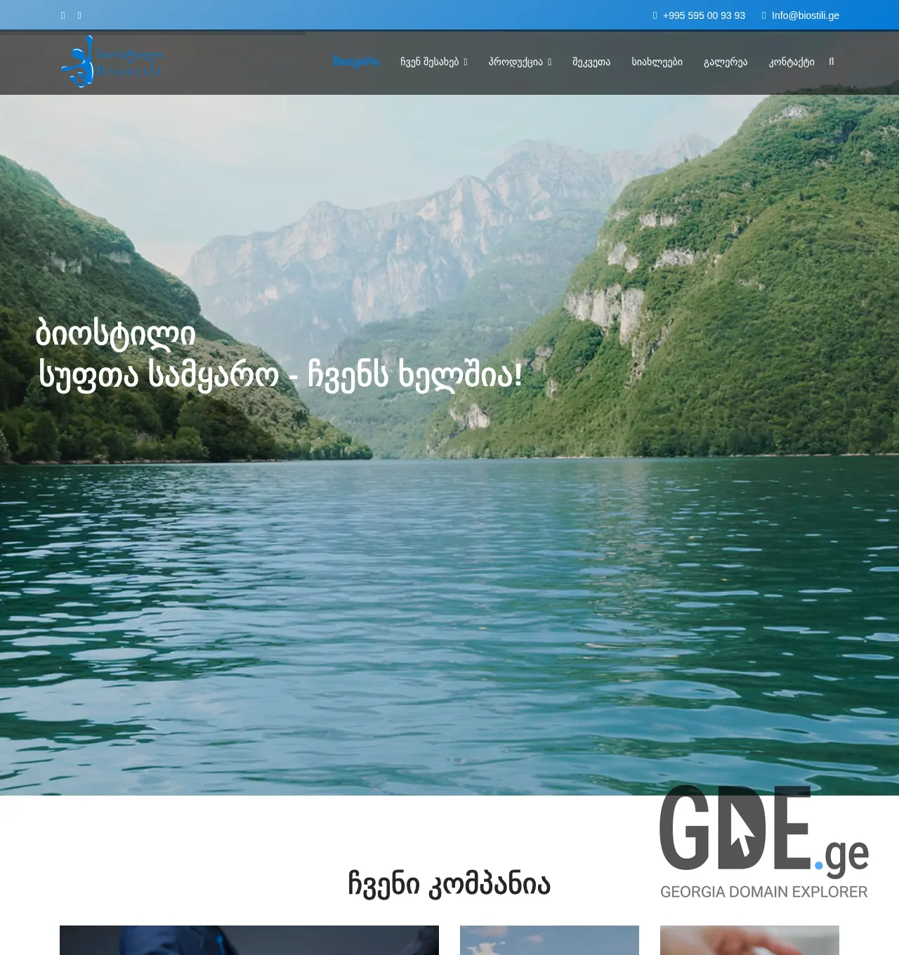 Screenshot of the site biostili.ge at 2025-11-30