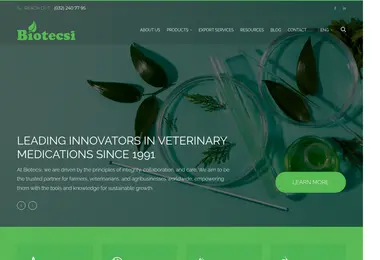 Screenshot of biotecsi.ge