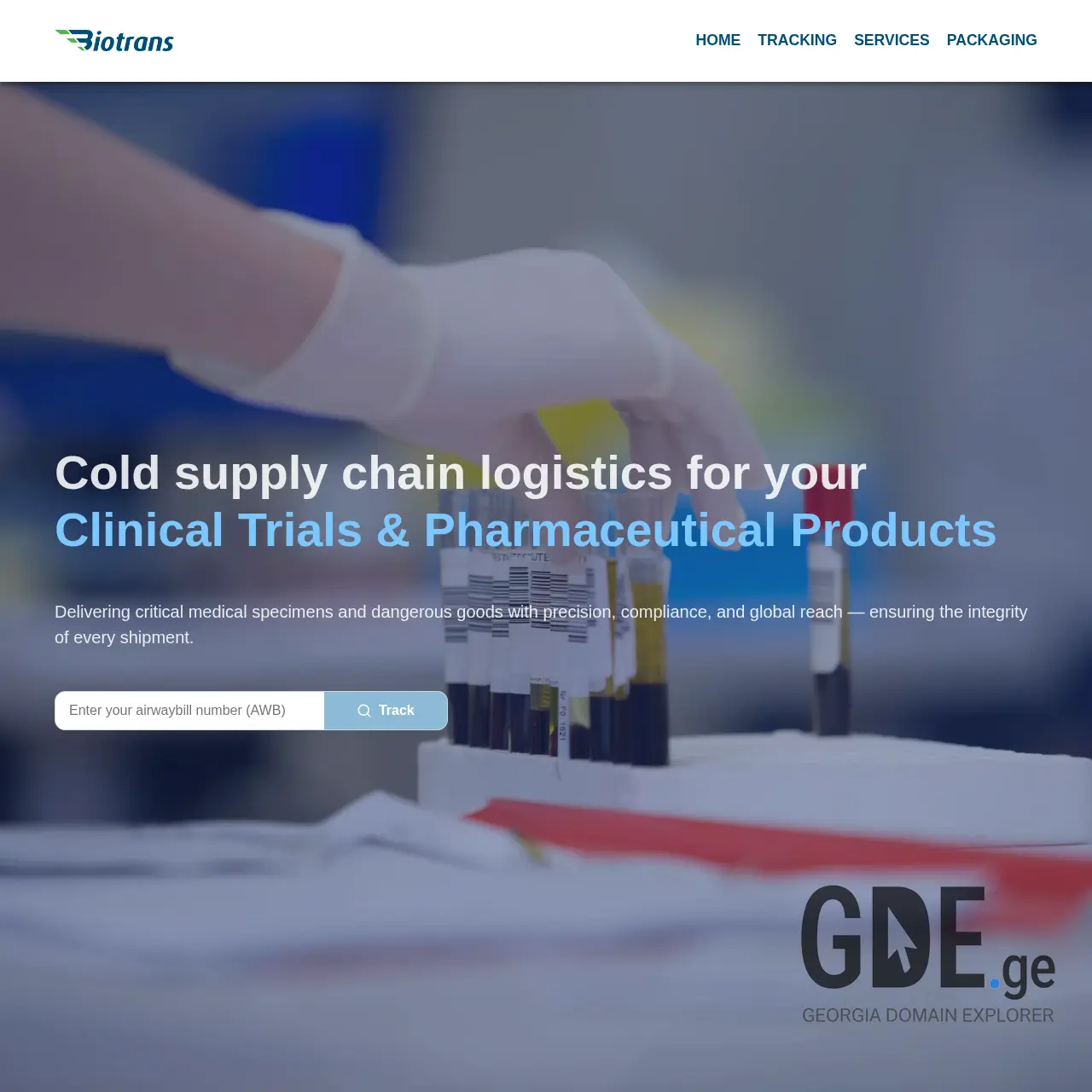 Screenshot of the site biotrans.ge at 2025-12-07