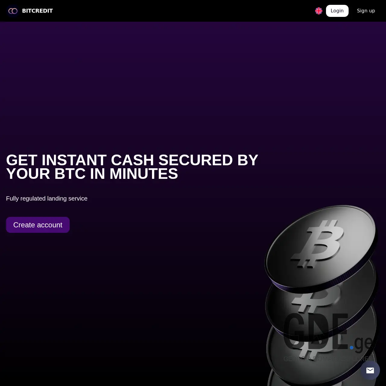 Screenshot of the site bitcredit.ge at 2025-12-08
