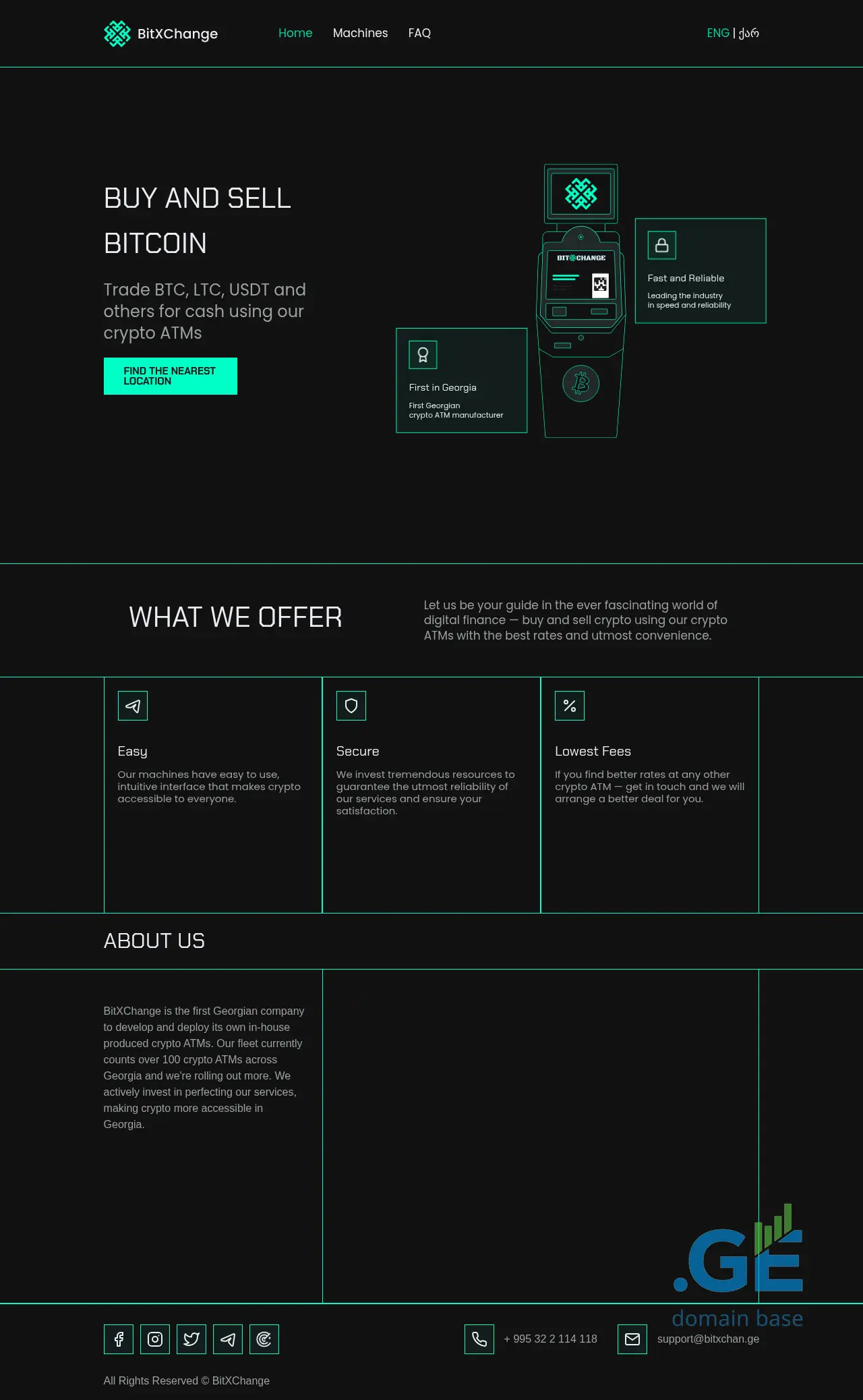 Screenshot of the site bitexchan.ge