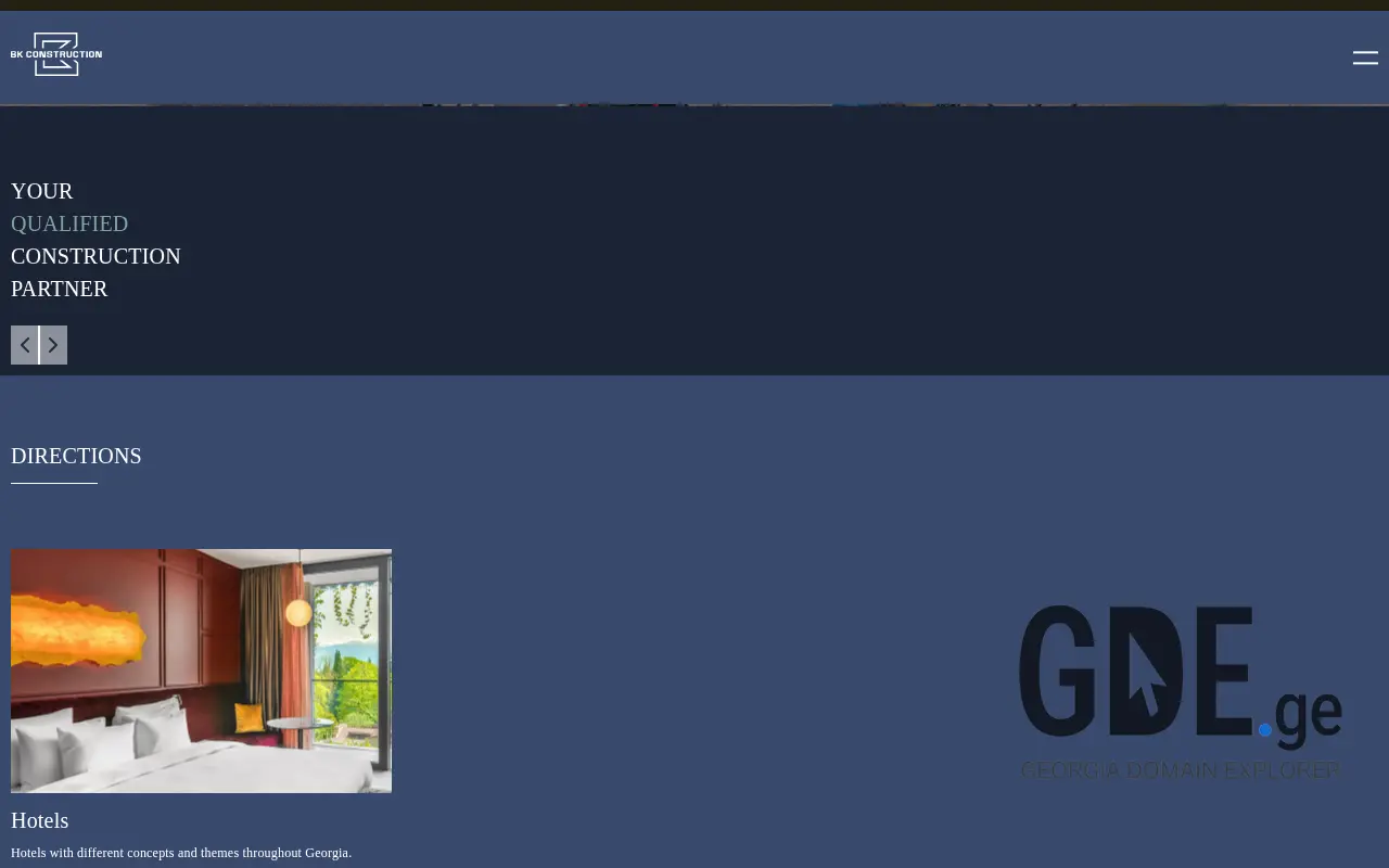 Screenshot of the site bkc.ge at 2025-11-28