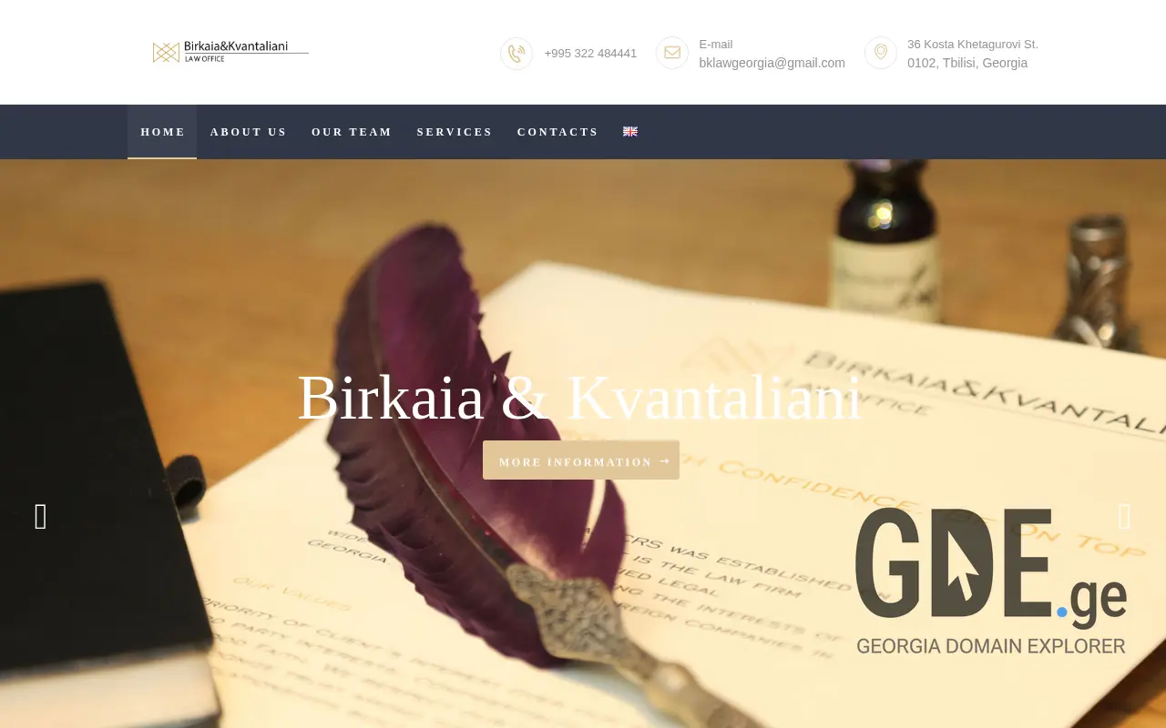 Screenshot of the site bklaw.ge at 2025-11-28