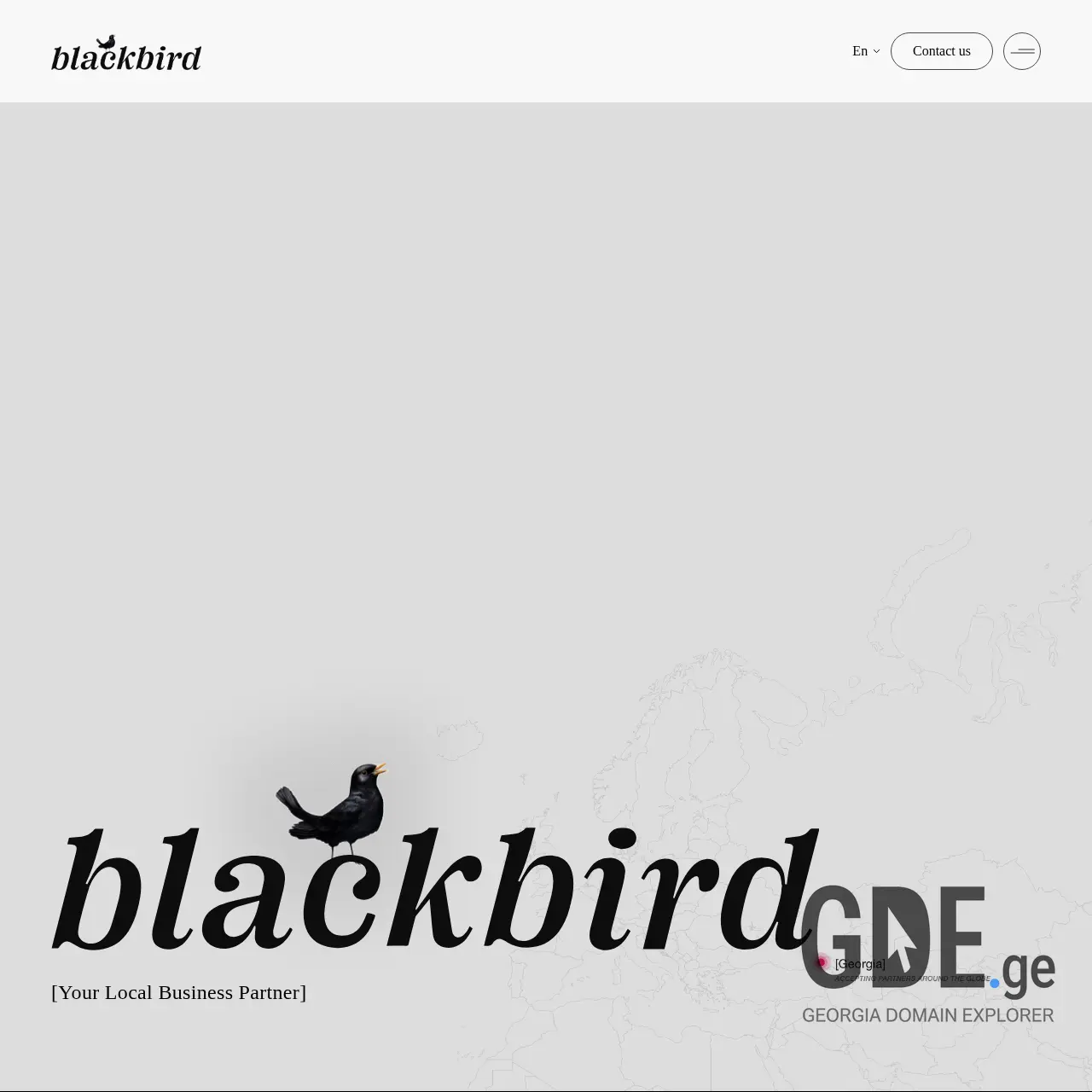 Screenshot of the site blackbird.ge at 2025-12-08