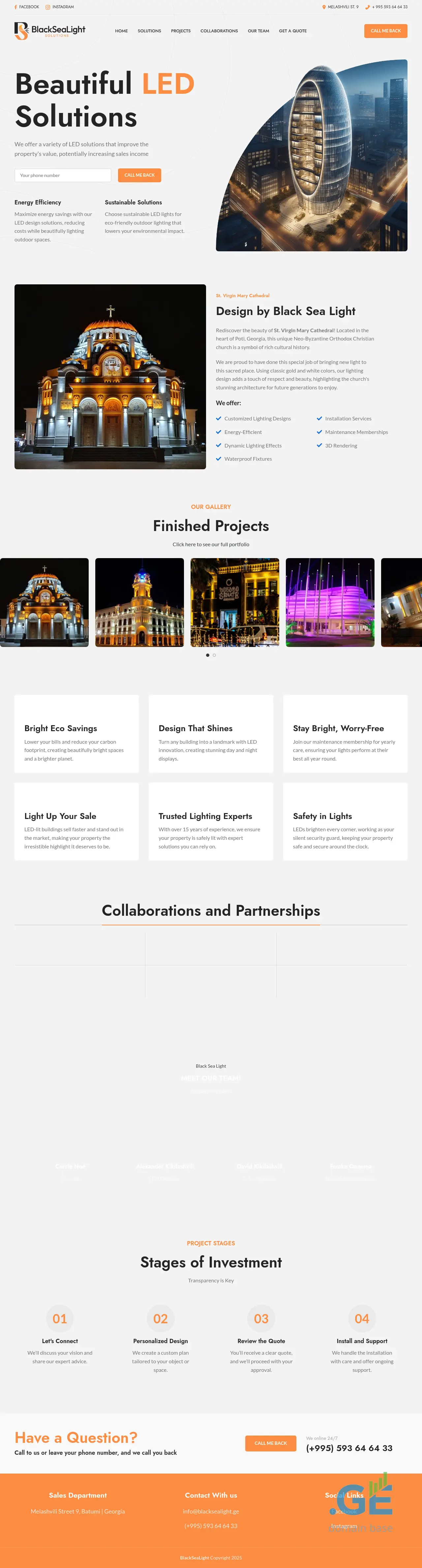 Screenshot of the site blacksealight.ge at 2025-10-04