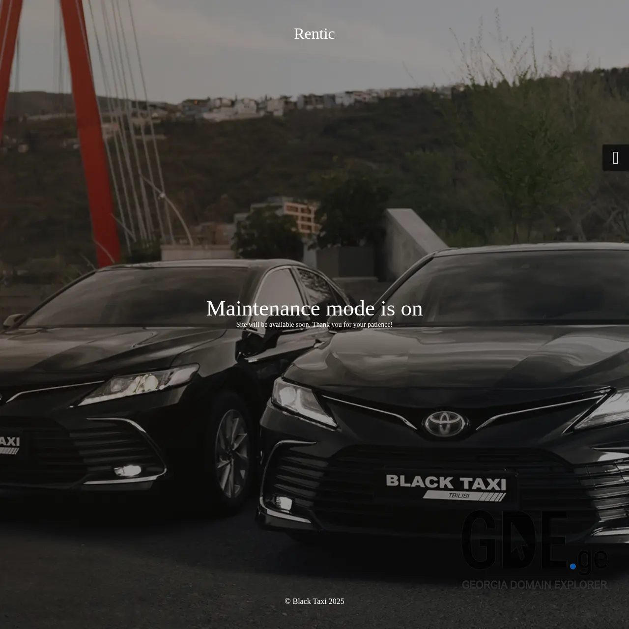 Screenshot of the site blacktaxi.ge at 2025-12-08