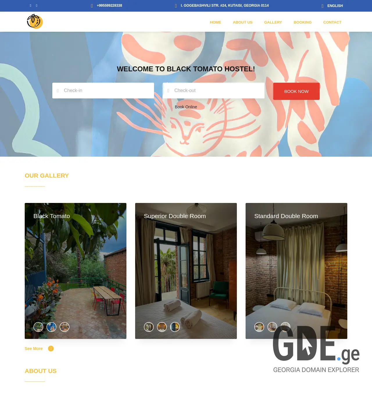 Screenshot of the site blacktomato.ge at 2025-11-30