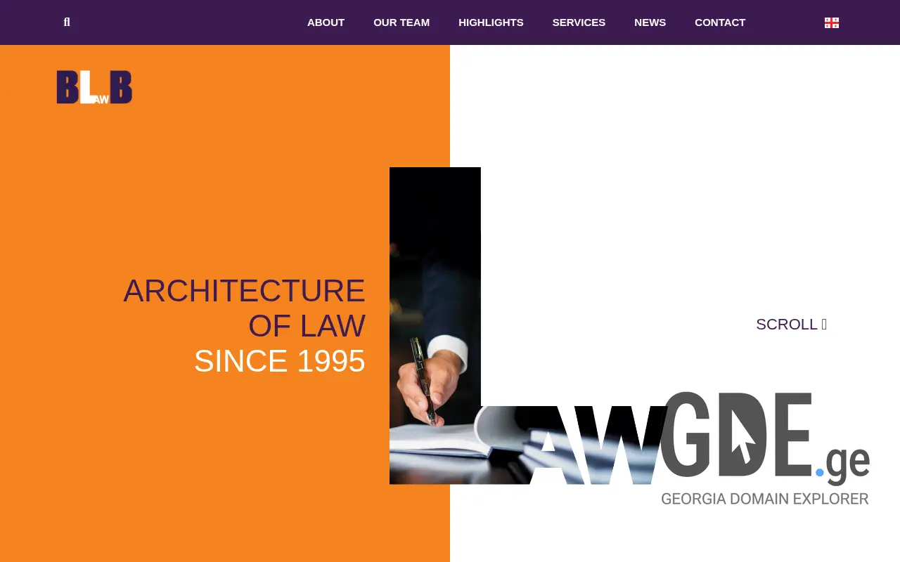 Screenshot of the site blb.ge at 2025-11-28