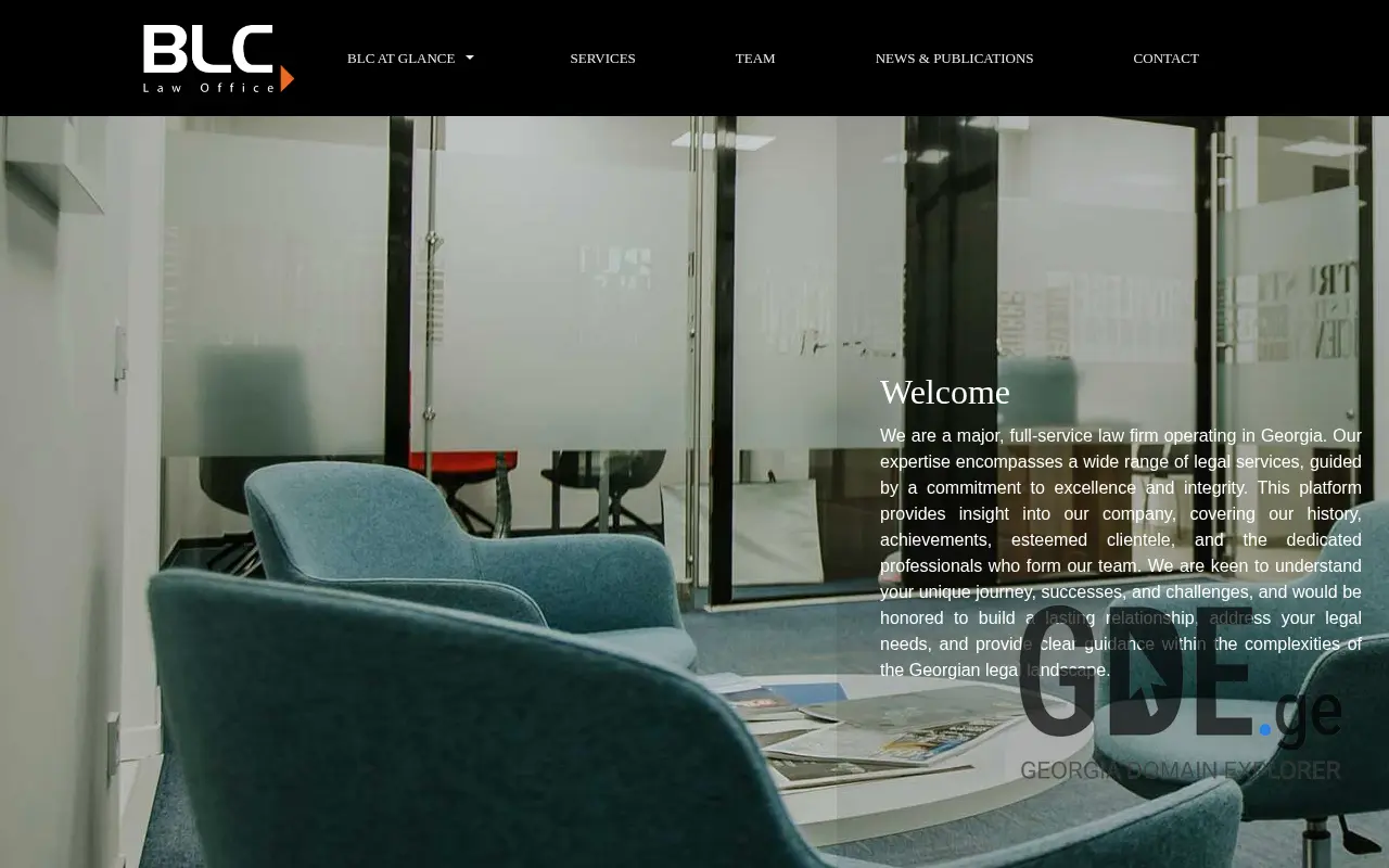 Screenshot of the site blc.ge at 2025-11-28
