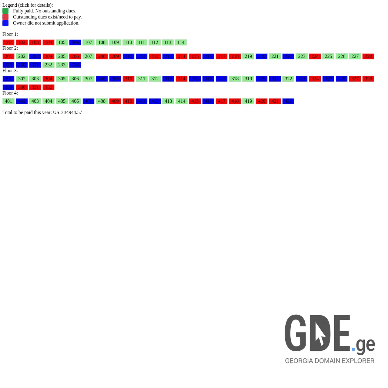 Screenshot of the site block1.ge at 2025-12-08