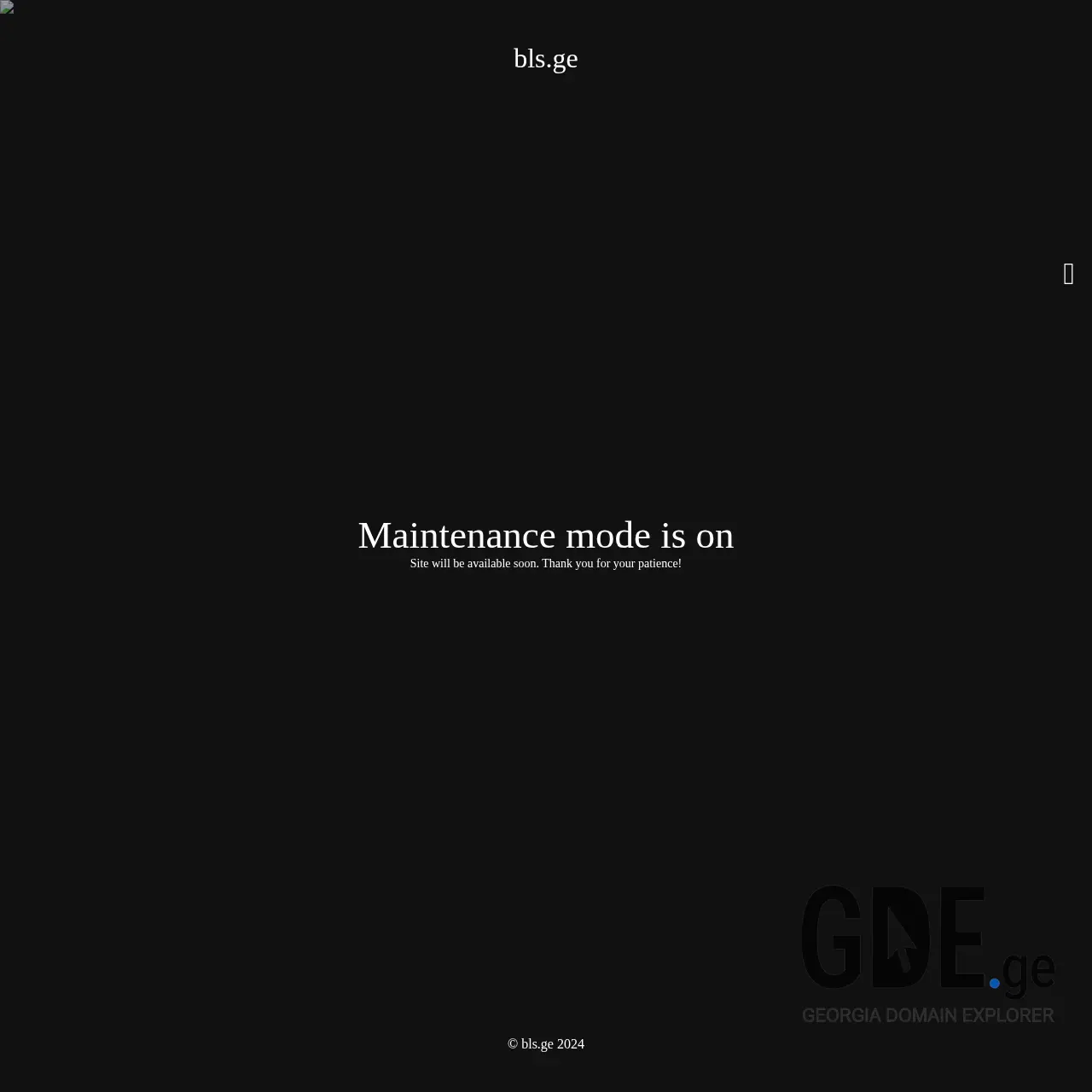 Screenshot of the site bls.ge at 2025-12-08