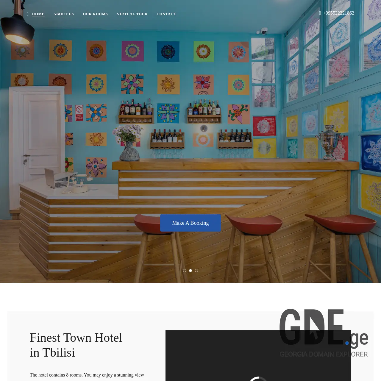 Screenshot of the site bluebalcony.ge at 2025-12-08