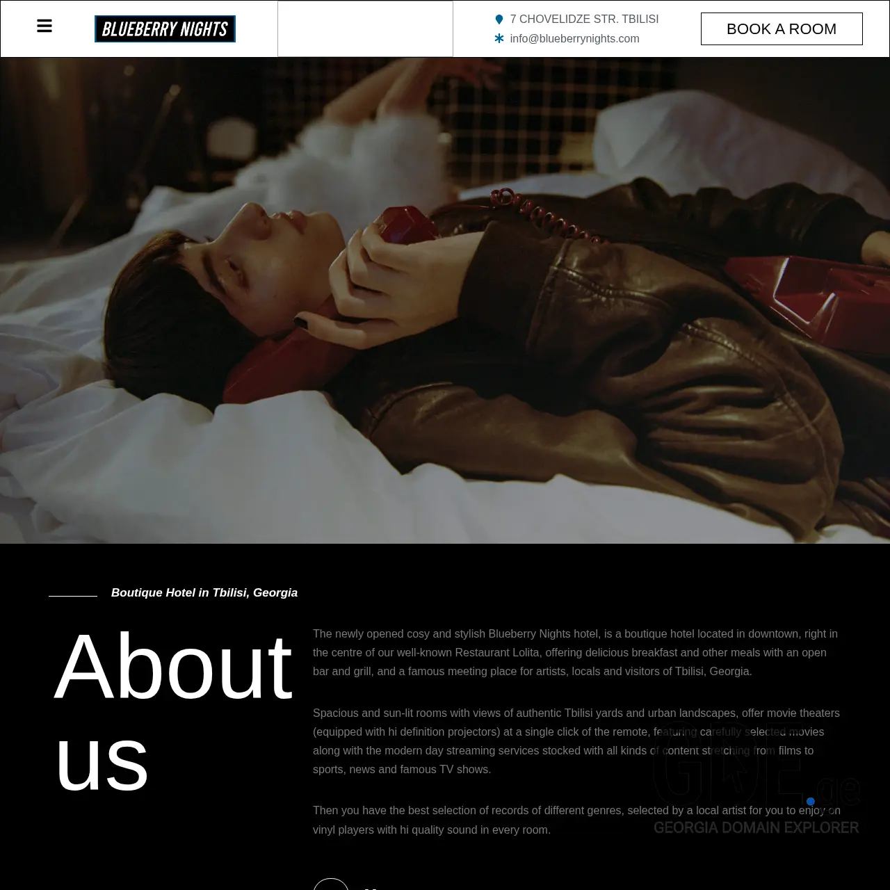 Screenshot of the site blueberrynights.ge at 2025-12-08