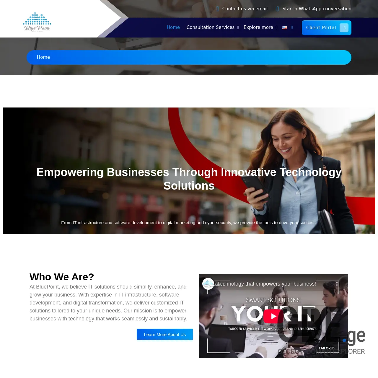 Screenshot of the site bluepoint.ge at 2025-12-08