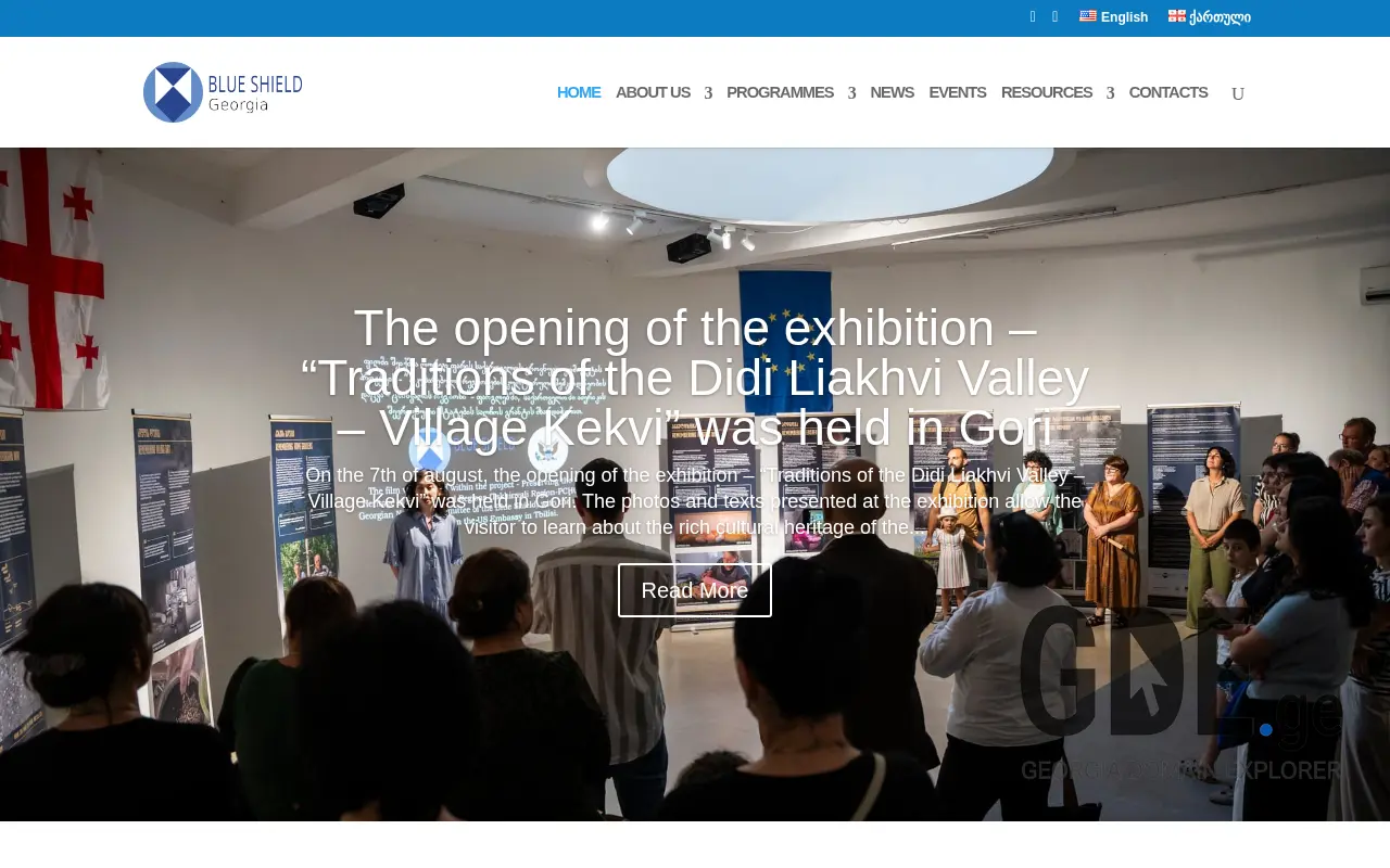 Screenshot of the site blueshield.ge at 2025-11-28