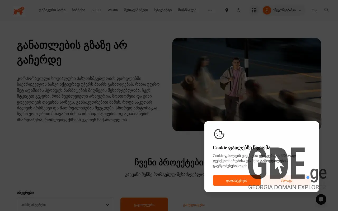 Screenshot of the site boe.ge at 2025-11-28