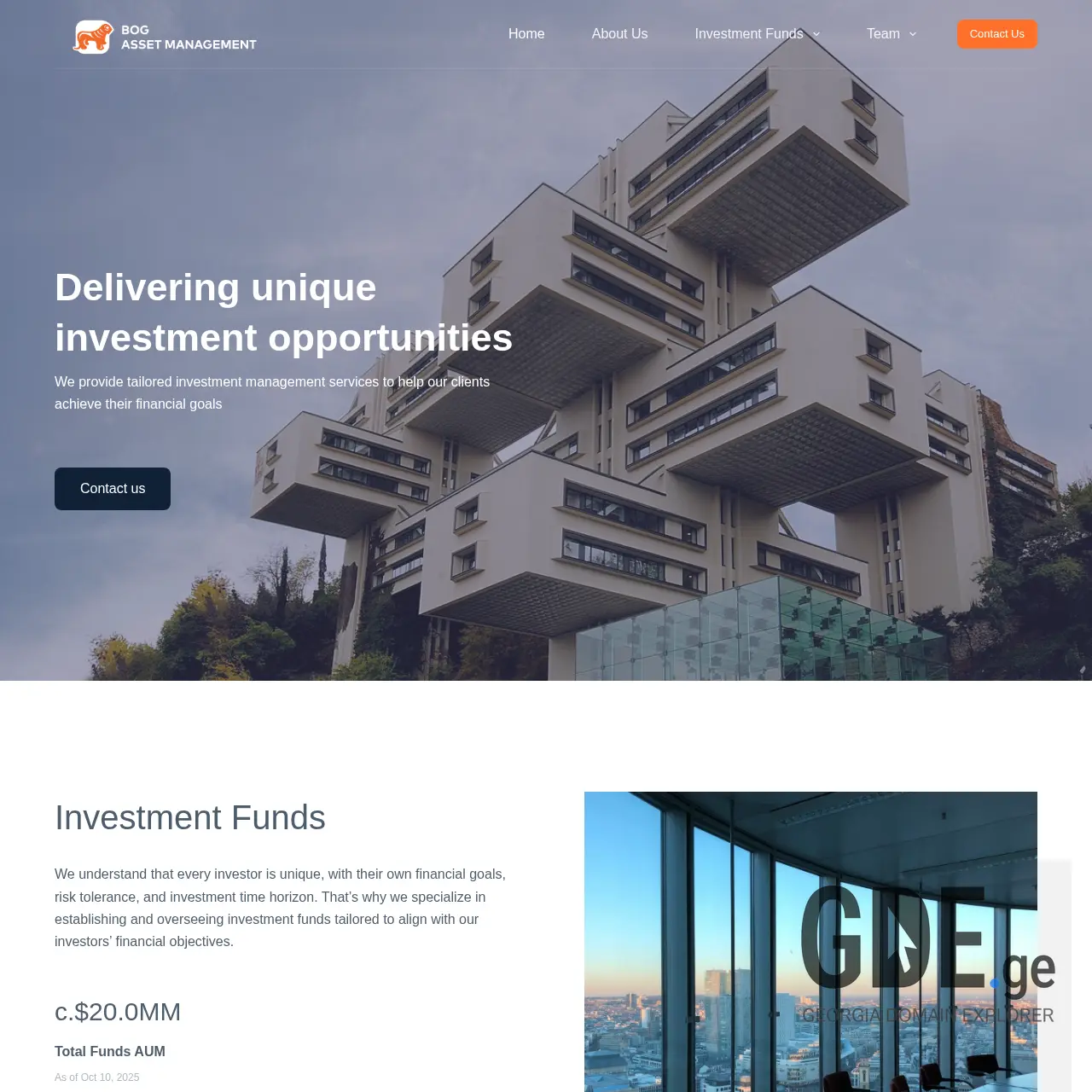 Screenshot of the site bogam.ge at 2025-12-08