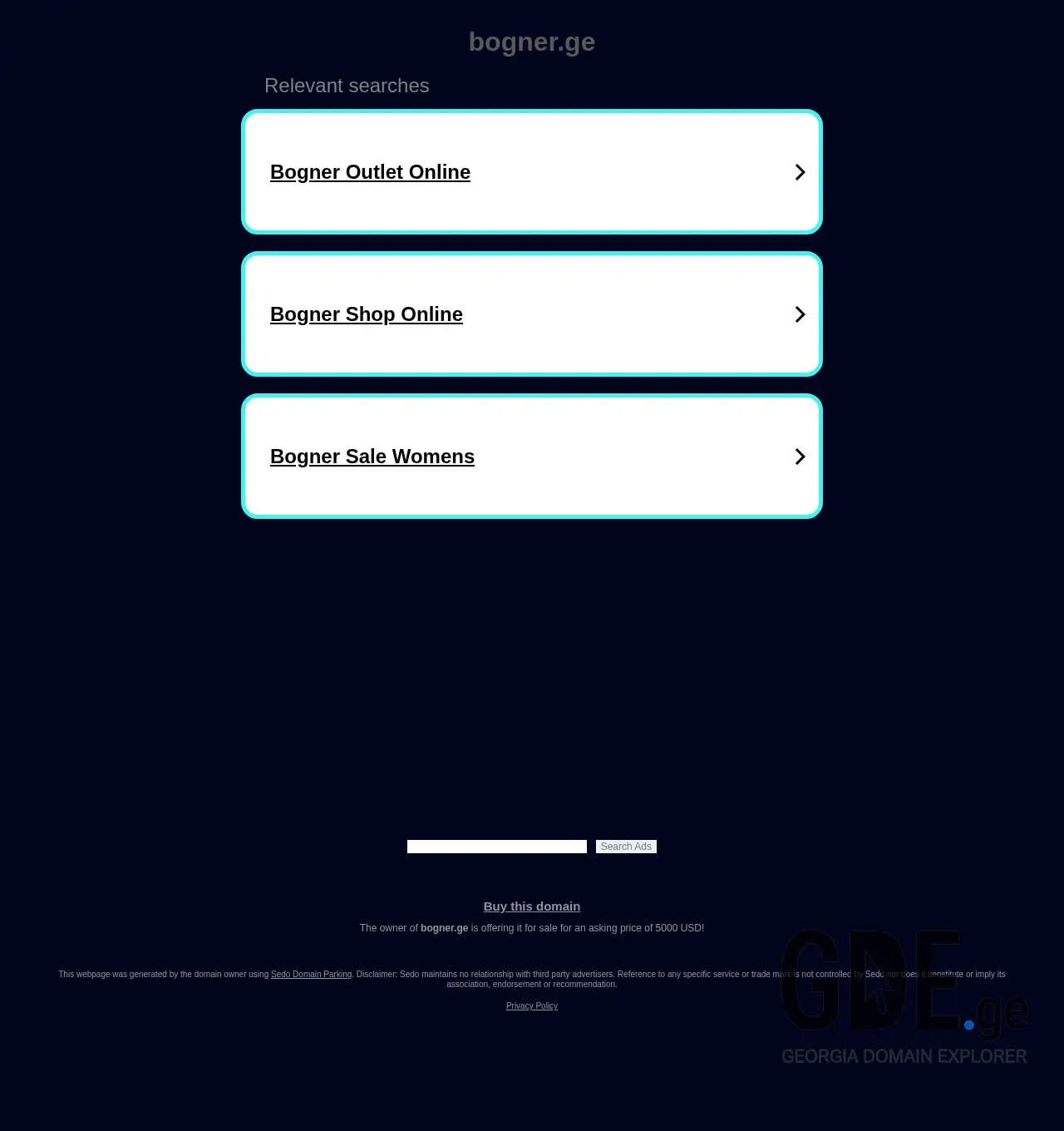 Screenshot of the site bogner.ge at 2025-12-06