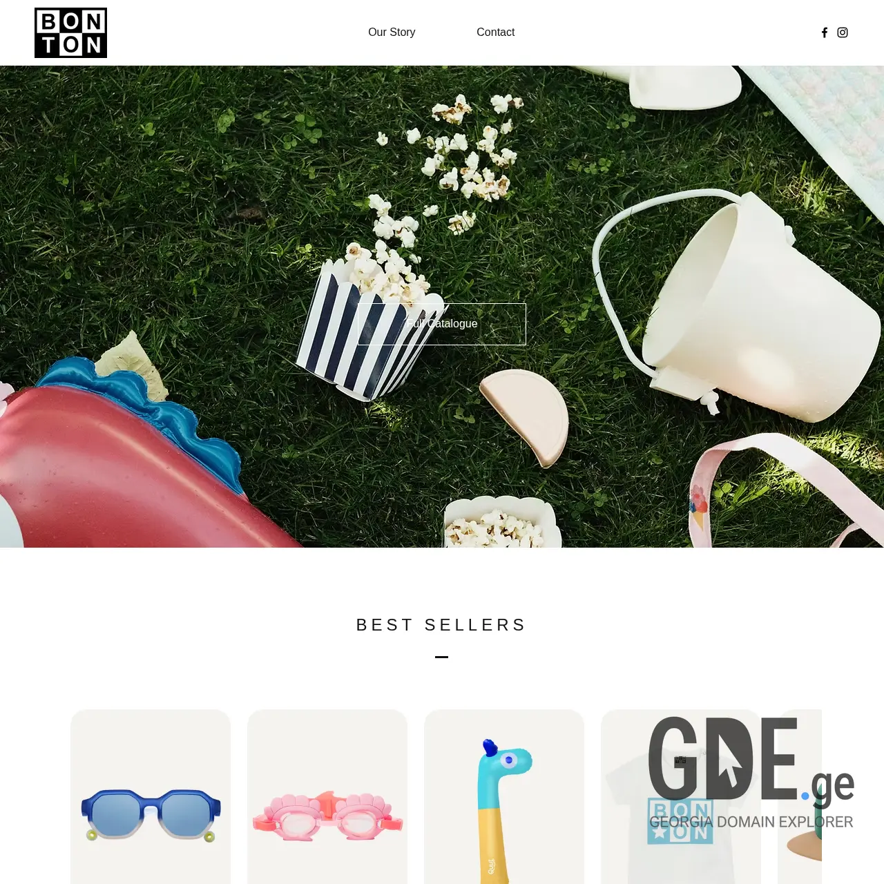 Screenshot of the site bontonstore.ge at 2025-12-07