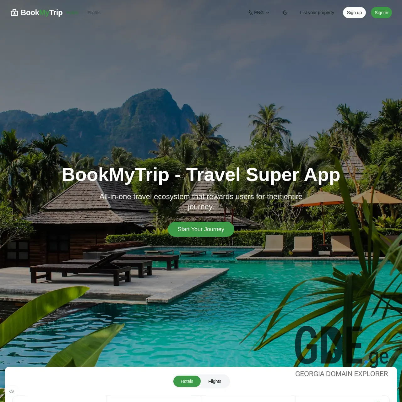 Screenshot of the site bookmytrip.ge at 2025-12-07