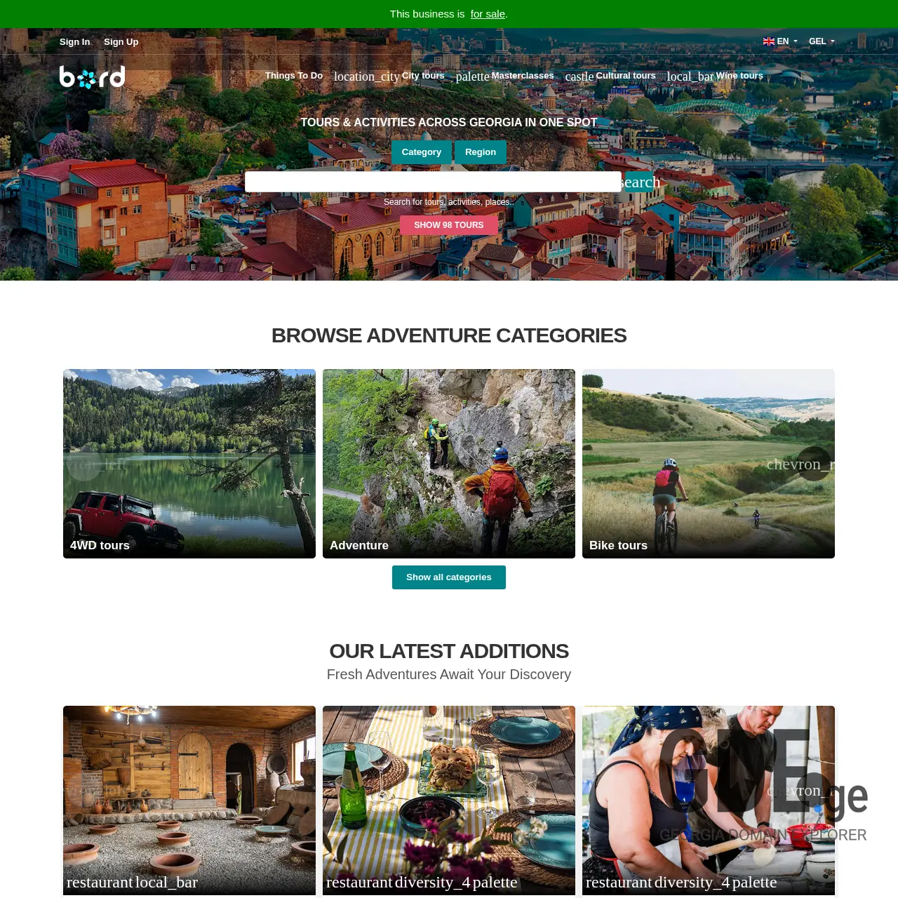 Screenshot of the site bord.ge at 2025-12-07