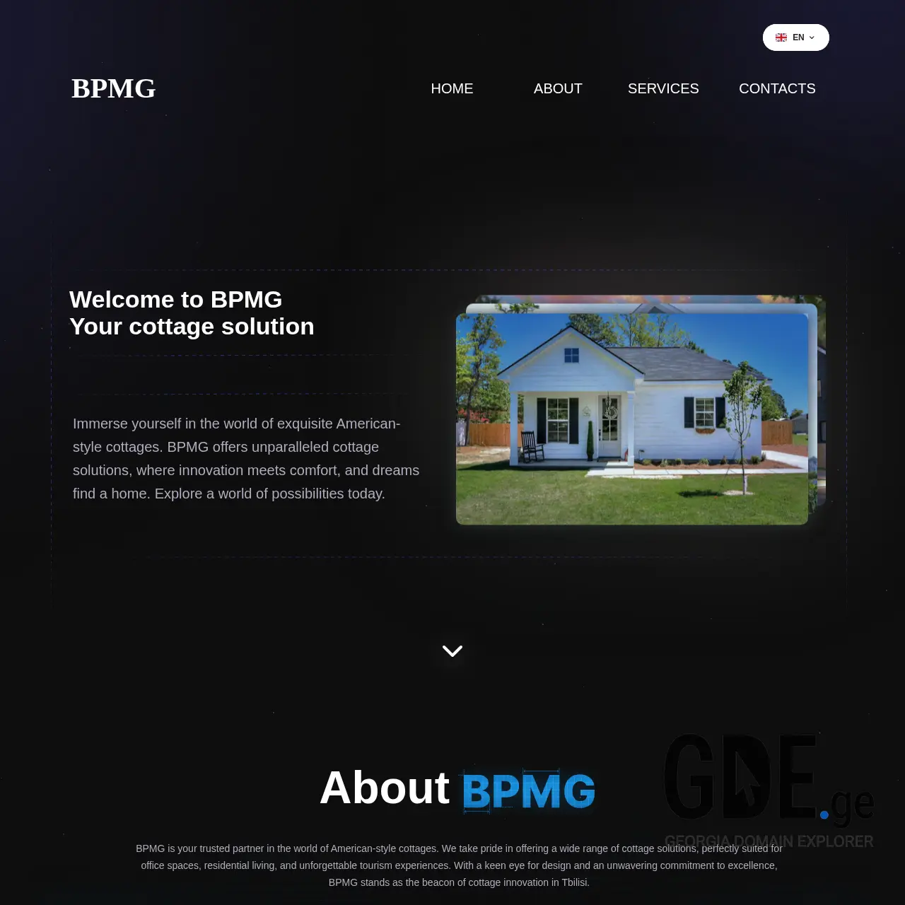 Screenshot of the site bpmghome.ge at 2025-12-07