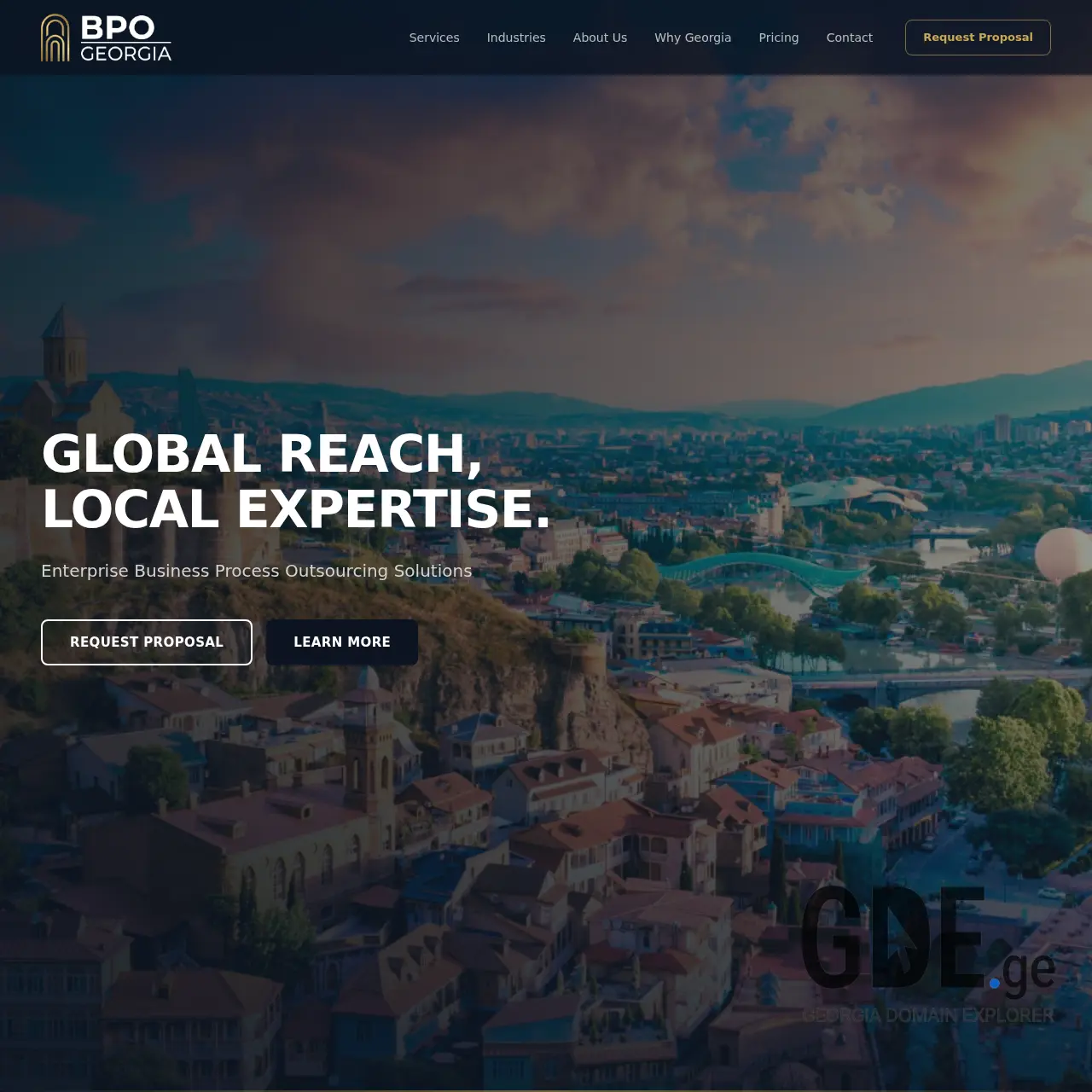 Screenshot of the site bpogeorgia.ge at 2026-02-13