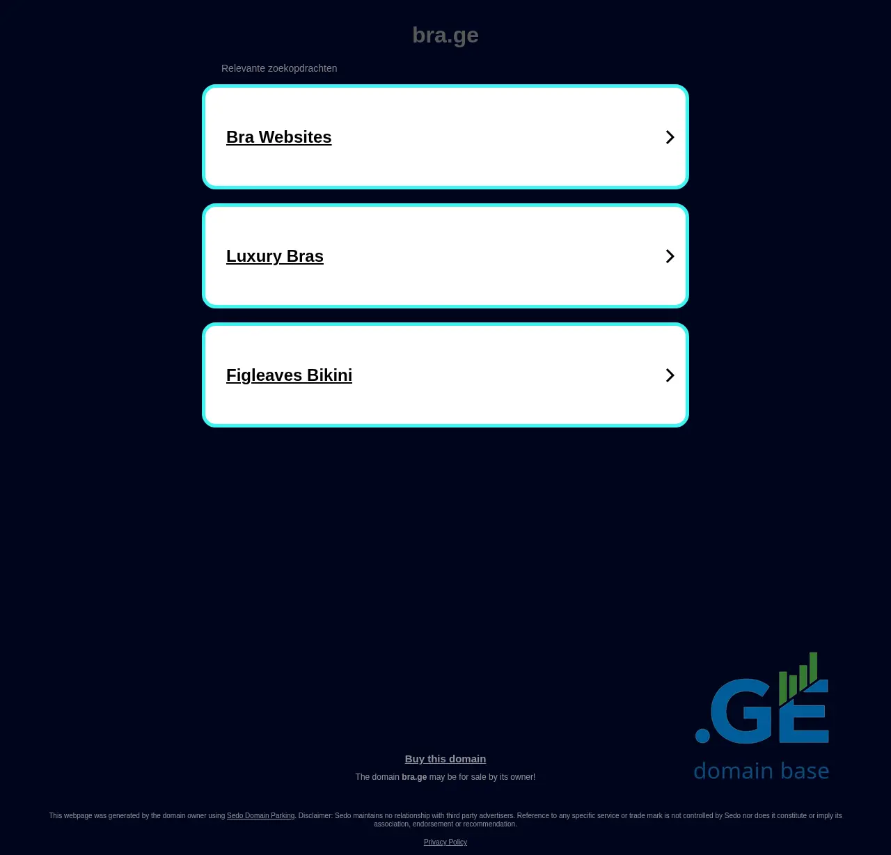 Screenshot of the site bra.ge