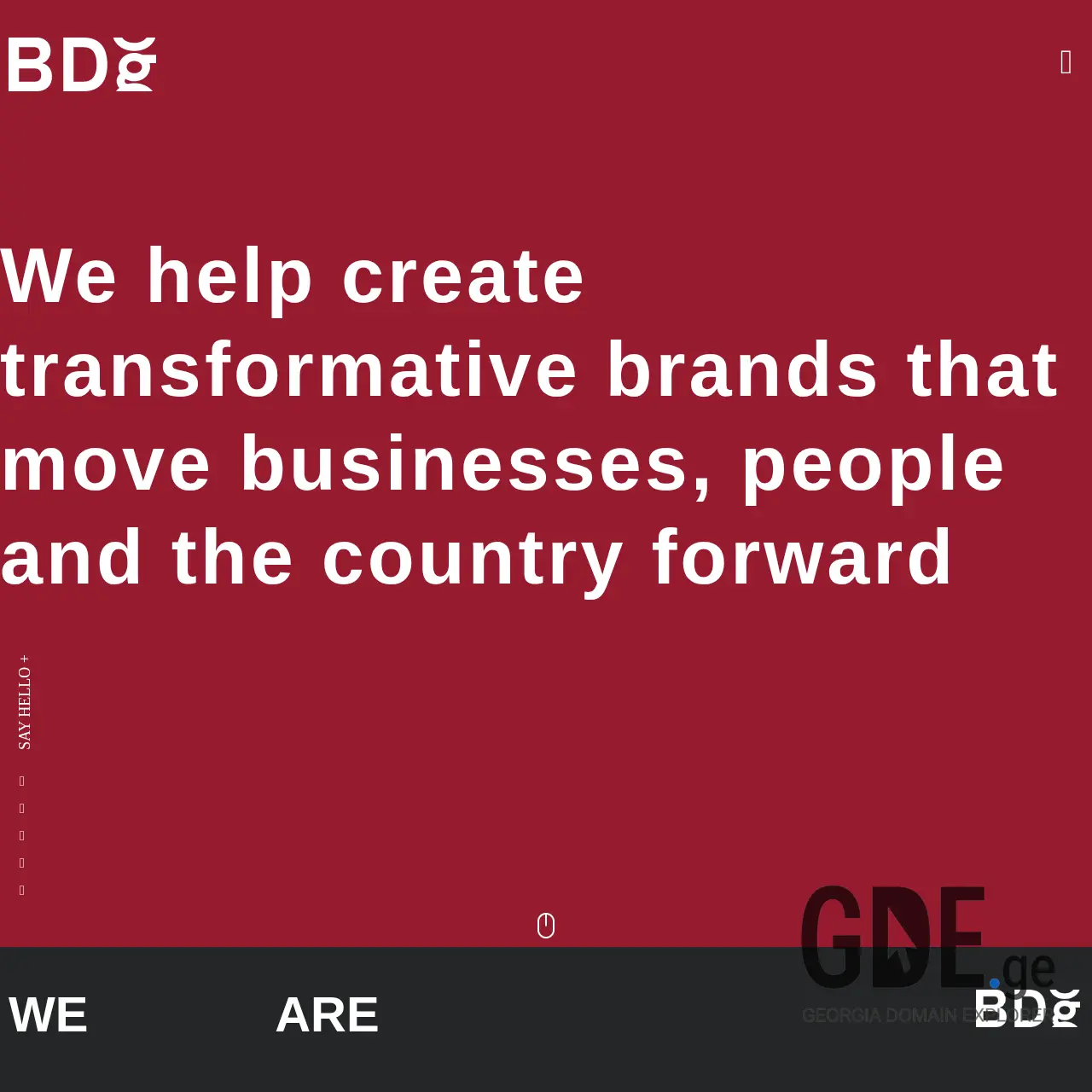 Screenshot of the site branding.ge at 2025-12-15