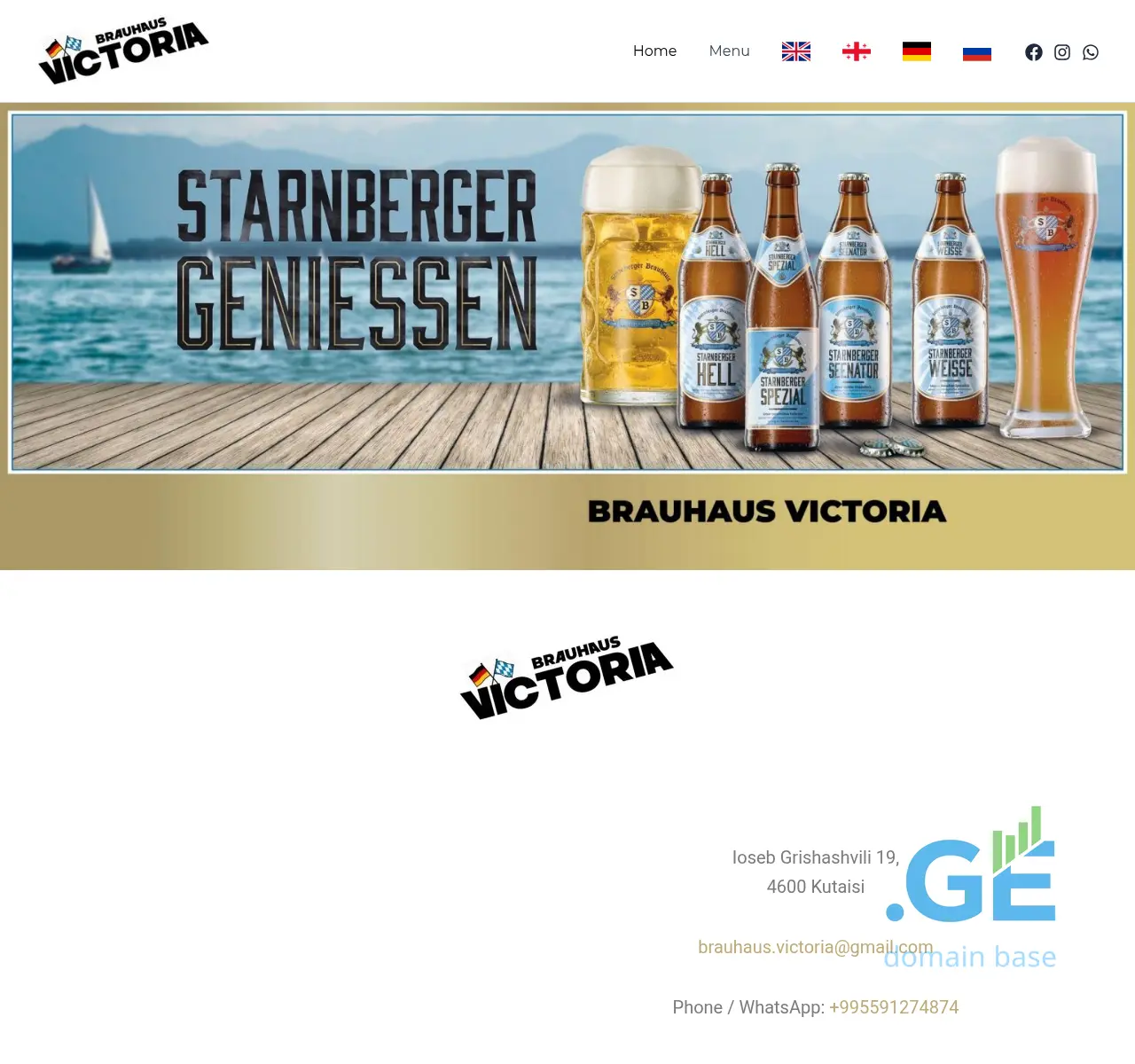 Screenshot of the site brauhaus-victoria.ge