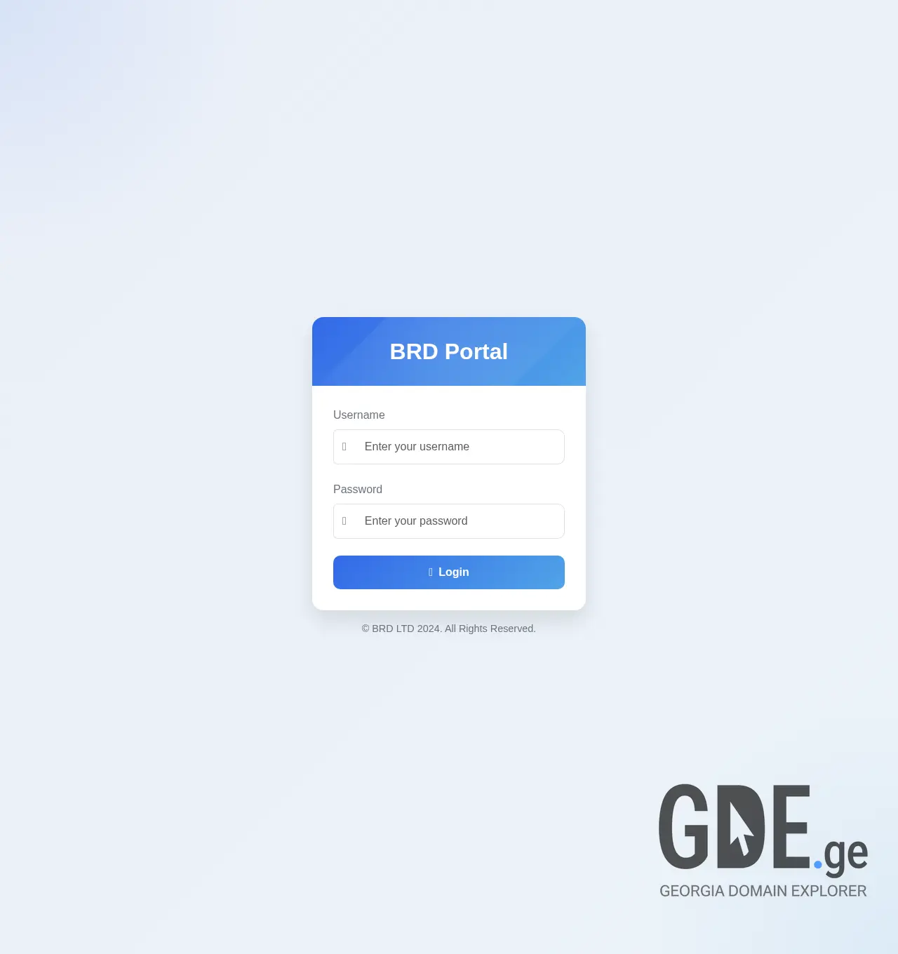 Screenshot of the site brd.com.ge at 2025-11-29