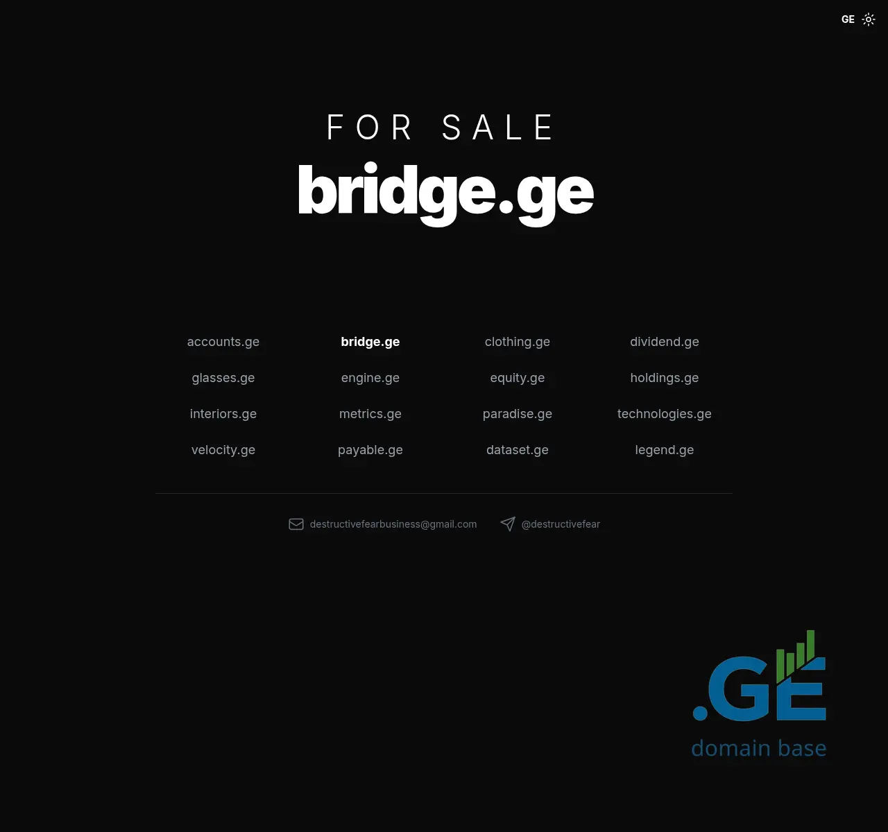 Screenshot of the site bridge.ge at 2025-11-11