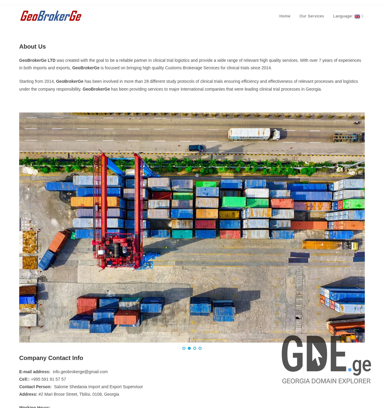 Screenshot of the site brokergeo.ge at 2025-11-30