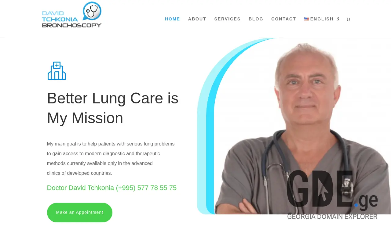 Screenshot of the site bronchoscopy.ge at 2025-11-28