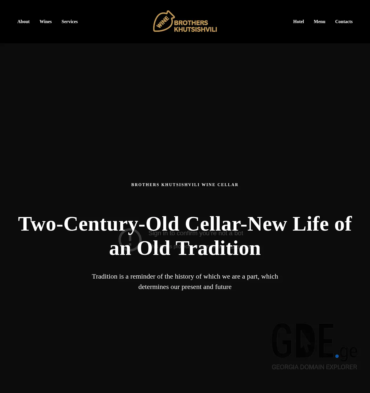 Screenshot of the site brothers-wine.ge at 2025-11-30